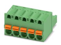 1873087 Phoenix Contact, 5.08mm Pitch, FKC 2.5/ 5-ST-5.08, 5 Way, , Pluggable Terminal Block, Plug, Cable Mount, Spring Cage