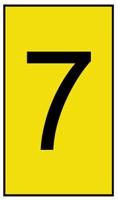 901-10178 HellermannTyton Ovalgrip Slide On Cable Markers, Black on Yellow, Pre-printed "7", 2.5 → 6mm Cable,