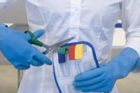 r050650 Rubbermaid Commercial Products Hygen 40cm Blue Microfibre Mop Head