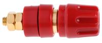 930103701 Hirschmann Test & Measurement 35A, Red Binding Post With Brass Contacts and Gold Plated - 8mm Hole Diameter