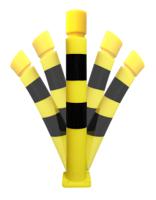 284-7179 RS PRO Black & Yellow Polyurethane Post