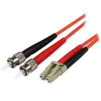 50fiblcst1 StarTech.com LC to ST Duplex Multi Mode OM2 Fibre Optic Cable, 50/125μm, Orange, 1m