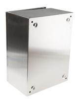 842-8342 RS PRO 304 Stainless Steel Wall Box, IP66, 400 mm x 300 mm x 200mm