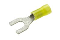 165019 TE Connectivity PLASTI-GRIP Insulated Crimp Spade Connector, 2.6mm² to 6.6mm², 12AWG to 10AWG, M6 Stud Size PVC, Yellow