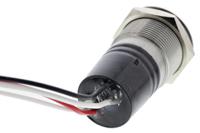 mpi002flbl12 Bulgin MPI002 Series Illuminated Push Button Switch, Momentary, Panel Mount, 19.2mm Cutout, SPST, Blue LED, IP66