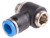 qslv-g14-8-i Festo QS Series Elbow Threaded Adaptor, G 1/4 Male to Push In 8 mm, Threaded-to-Tube Connection Style, 186151