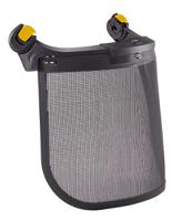 a021aa00 Petzl Grey Flip Up Steel Face Shield, Resistant To Flying Wood Chips
