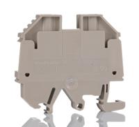 9537490000 Weidmuller WDU Series Brown Feed Through Terminal Block, 10mm², Single-Level, Screw Termination, ATEX, IECEx