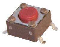 dtsm61rv Apem Red Stem Tactile Switch, SPST 50 mA @ 12 V dc 4.3mm