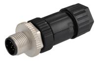 m12a-12bmma-sl7001 Amphenol Industrial Circular Connector, 12 Contacts, Cable, M12 Connector, Plug, Male, IP67, M Series