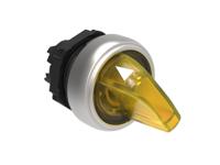 lpcsl1205 Lovato LPCSL12 Series 2 Position Selector Switch Head, 22mm Cutout, Yellow Handle