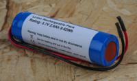 144-9406 RS PRO RS PRO, 3.7V, 18650, Lithium-Ion Rechargeable Battery, 2.6Ah