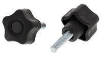 702-7579 RS PRO Black Multiple Lobes Clamping Knob, M6, Threaded Stud