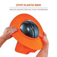 12641 Ergodyne 100% Polyester Orange Hard Hat Neck Guard, Hard Hat