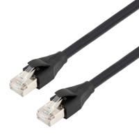 trd795zblk-5m L-ComTRD, 5m Cat7, Black RJ45 to Male RJ45 Male, Aluminium/Polyester Foil Shielded, Terminated LSZH Sheath