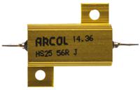 hs25-56r-j Arcol, 56Ω 25W Wire Wound Chassis Mount Resistor HS25 56R J ±5%