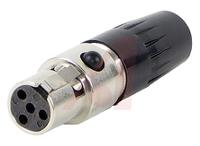 ta4flx Switchcraft Cable Mount XLR Connector, Female, 125 V ac, 4 Way, Silver Plating