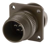 97b-3100a-16s-1p Amphenol Limited, 97B, Brass 7 Way Wall Mount MIL Spec Circular Connector Receptacle, Pin Contacts,Shell Size 16S,