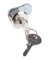 44880020 Steinbach & Vollman Brass Cylinder Lock, 20mm Panel-to-Tongue, 18.2 x 22.2mm Cutout, Key Unlock