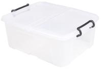 825-2325 RS PRO 24L Transparent Polymer Medium Storage Box, 190mm x 395mm x 500mm