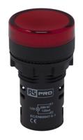763-7946 RS PRO, Panel Mount Red LED Pilot Light, 22mm Cutout, IP65, Round, 230V ac