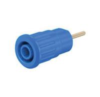 233130-23 Staubli Blue Female Banana Socket, 4 mm Connector, Press Fit Termination, 24A, 1000V, Gold Plating