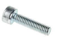 483-8225 RS PRO Bright Zinc Plated Steel Hex Socket Cap Screw, DIN 912, M4 x 16mm