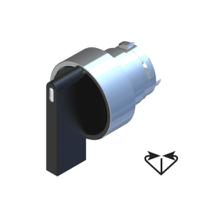238-3927 RS PRO 3 Position Selector Switch Head, 22.5mm Cutout, Black Handle