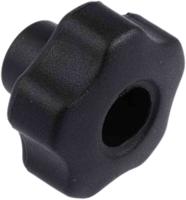 702-7677 RS PRO Black Multiple Lobes Clamping Knob, M8, Threaded Through Hole