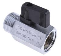 486-356 RS PRO Chrome Plated Brass Hydraulic Ball Valve G 1/2