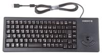 g84-5400lumgb-2 Cherry Wired USB Compact Trackball Keyboard, QWERTY (UK), Black