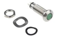 534-532-63 Marl Green Panel Mount Indicator, 12 → 28V, 8.1mm Mounting Hole Size, Solder Tab Termination, IP67