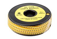 812-0828 RS PRO Slide On Cable Markers, Black on Yellow, Pre-printed "8", 3 → 4.2mm Cable