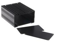 297-1285 RS PRO Black Anodised Aluminium Heat Sink Case, 125 x 105 x 60.5mm