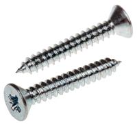 546-5597 RS PRO Bright Zinc Plated Steel Countersunk Head Self Tapping Screw, N°10 x 1.1/4in Long 32mm Long