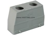 09300240461 HARTING Han B Heavy Duty Power Connector Hood, PG 29 x 2 Thread, Top Entry