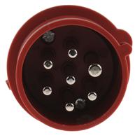 742 MENNEKES, AM-TOP IP44 Red Cable Mount 7P Industrial Power Plug, Rated At 16A, 400 V