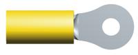 34168 TE Connectivity, PLASTI-GRIP Insulated Ring Terminal, M3.5 (#6) Stud Size, 2.6mm² to 6.6mm² Wire Size, Yellow