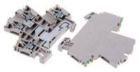 1036400000 Weidmuller 4-Way WDK 2.5DU-PE Double Deck Earth Terminal Block, 22 → 12 AWG Wire, Screw Down, Wemid Housing