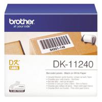 dk11240 Brother White Label Roll, 102mm Width, 51mm Height, 600Per Roll Qty