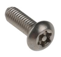 621-2647 RS PRO Plain Button Stainless Steel Tamper Proof Security Screw, M4 x 12mm