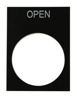 175-3961 RS PRO Legend Plate for Use with Ptec Push Button, Open