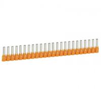 0-376-67 Legrand, Starfix Insulated Crimp Bootlace Ferrule, 12mm Pin Length, 3.2mm Pin Diameter, 4mm² Wire Size, Orange