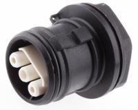 185-1e1000-s0301 ABB 3 Pole IP68 Rating Panel Mount Female IEC Connector Rated At 16A