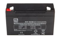 537-5438 RS PRO 6V T1 Sealed Lead Acid Battery, 10Ah