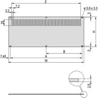 30849-021 nVent SCHROFF Grey Aluminium Back Plane, 3U, 42HP, Ventilated, 213.02 x 128.4mm