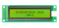 202g-bc-bw Displaytech 202G BC BW 202G Alphanumeric LCD Display, Yellow-Green on, 2 Rows by 16 Characters, Transflective
