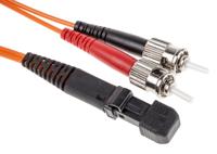 536-7500 RS PRO MT-RJ to ST Duplex Multi Mode OM2 Fibre Optic Cable, 50/125μm, Orange, 2m