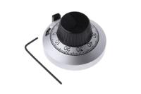 21b11b10 Vishay 46mm Chrome Potentiometer Knob for 6mm Shaft Splined, 21B11B10
