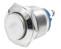 r19frsstag EOZ Push Button Switch, Momentary, Panel Mount, 19.2mm Cutout, SPST, 48 V dc, 250V ac, IP65